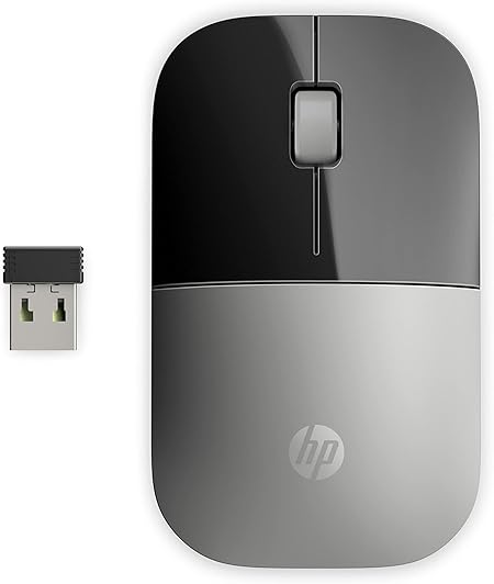 Photo 1 of **MSRp 23.99** HP Z3700 G2 Wireless Mouse - Natural Silver, Sleek Portable Design fits Comfortably Anywhere, 2.4GHz Wireless Receiver, Blue Optical Sensor, Wins PC, Laptop, Notebook, Mac, Chromebook (66Z09AA#ABL)