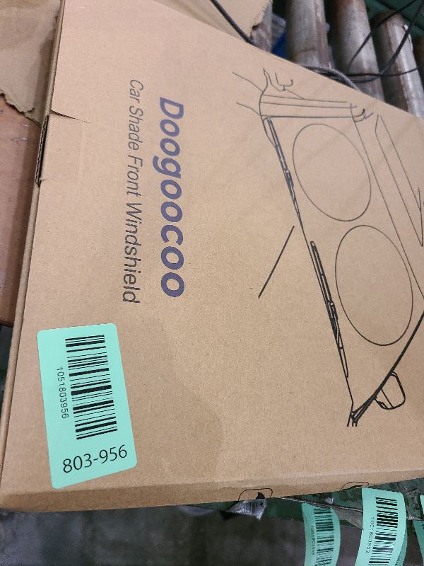 Photo 1 of [2025 Upgrade] Doogoocoo Windshield Sun Shade, [100% Sun Block & Ice-Crystal Cooling] Protect Interior & Keep Car Cooler, Portable Foldable Car Sunshade Front Windshield (64x32 Inches)