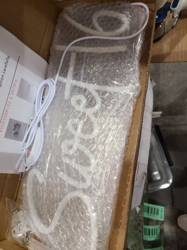 Photo 1 of 16.8 Inch Sweet 16 Neon Sign, USB Powered with Dimmer Switch 16th Birthday Party Sign, Sweet Sixteen Party Supplies, Happy 16th Birthday Decorations for Girls (Warm white)