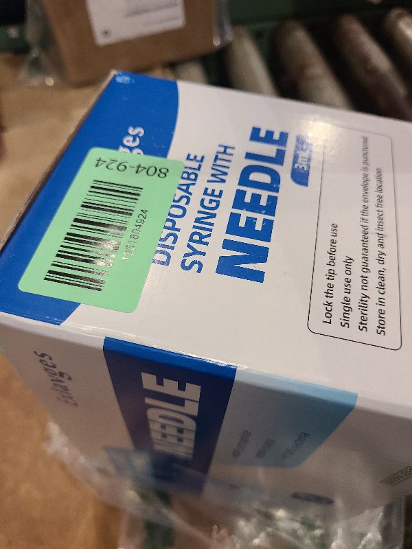 Photo 1 of 100 Pack Disposable 3ml/cc Lab Syringes with 23Ga 1 Inch Needle Luer Lock, Individually Sealed Packed