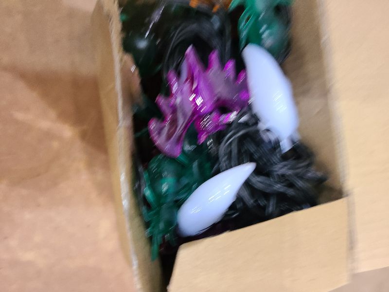 Photo 1 of 20FT 40LED Halloween Lights Outdoor Indoor Pumpkin Bat Spider Ghost Halloween String Lights Battery Operated, 8 Light Modes Waterproof Fairy Lights Decorations for Home Yard Window Party Outside Decor