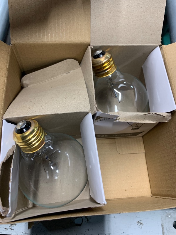 Photo 1 of (4 Pack) G25 Globe Light Bulbs – 25W Incandescent, 2700K Soft White, E26 Base, Dimmable – Crystal Clear Vanity Bulbs for Bathroom, Mirror, Pendant Fixtures