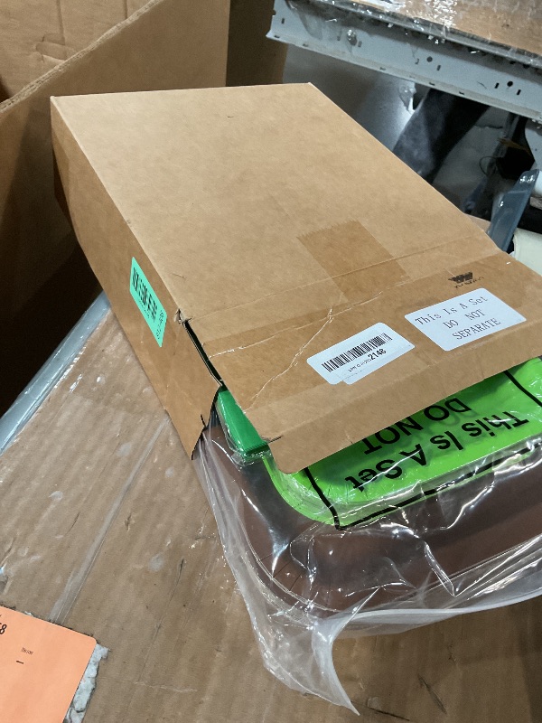 Photo 1 of (missing pieces) Yungyan 96 Pcs Green and Brown Pixel Square Paper Plates Napkins and Forks Pixel Birthday Party Supplies Video Game Party