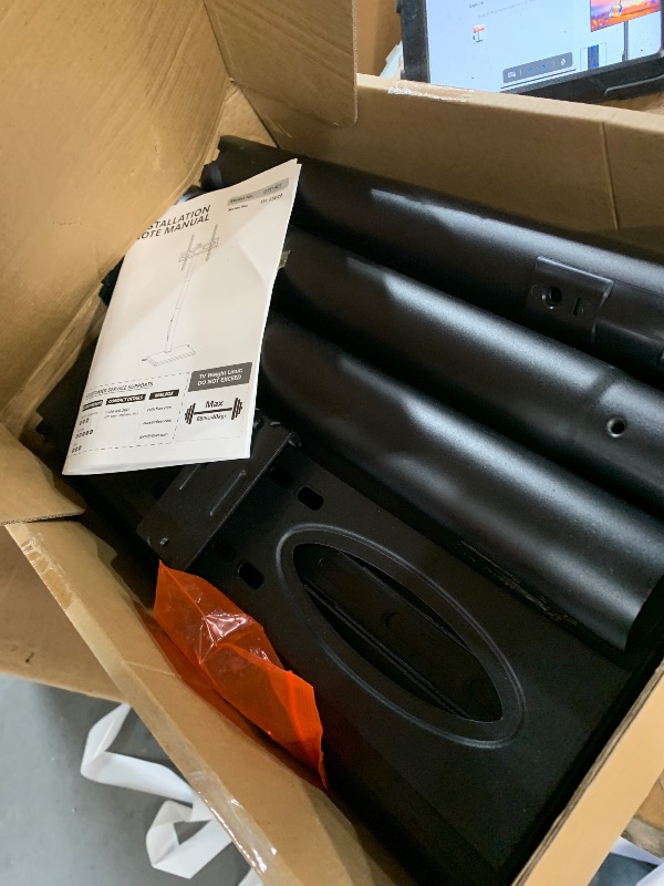 Photo 1 of (PARTIAL SET) Rfiver Swivel Floor TV Stand with Power Outlet for 32-60 inch TVs, Height Adjustable Tall TV Stand with Wood Base, Hold Up to 88lbs, Saving Space Design for Bedroom, Living Room and Corner