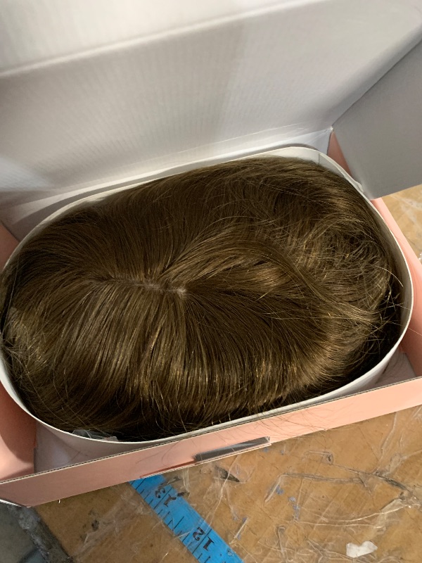 Photo 1 of (please use all images) TESSHAIR Human Hair Topper with Bangs, 100% Remy Toppers Hair Pieces for Women, No Tangle & Smooth