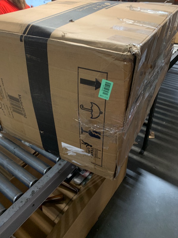 Photo 1 of (sold as parts, unkown missing parts) dLa-Z-Boy Big and Tall Trafford Executive Office Chair with AIR Ergonomic Support Technology, High Back Ergonomic Chair with Lumbar Support, Bonded Leather, Brown