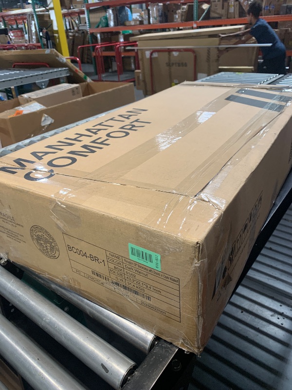 Photo 1 of ***************INCOMPLETE ITEM, THIS IS ONLY BOX #1 IN A 2 BOX SET******************
Manhattan Comfort Rivington 79" Tall Modern 5 Tier Bookshelf with Doors, Soft Close Hinges, Handle-Free Design, Versatile Storage Cabinet for Home Office or Living Room,