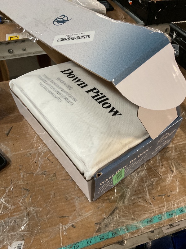 Photo 1 of (MISSING ONE PILLOW) LIANLAM Luxury Canadian White Goose Down Pillow Set of 2-(1 Pack, 21"x31")