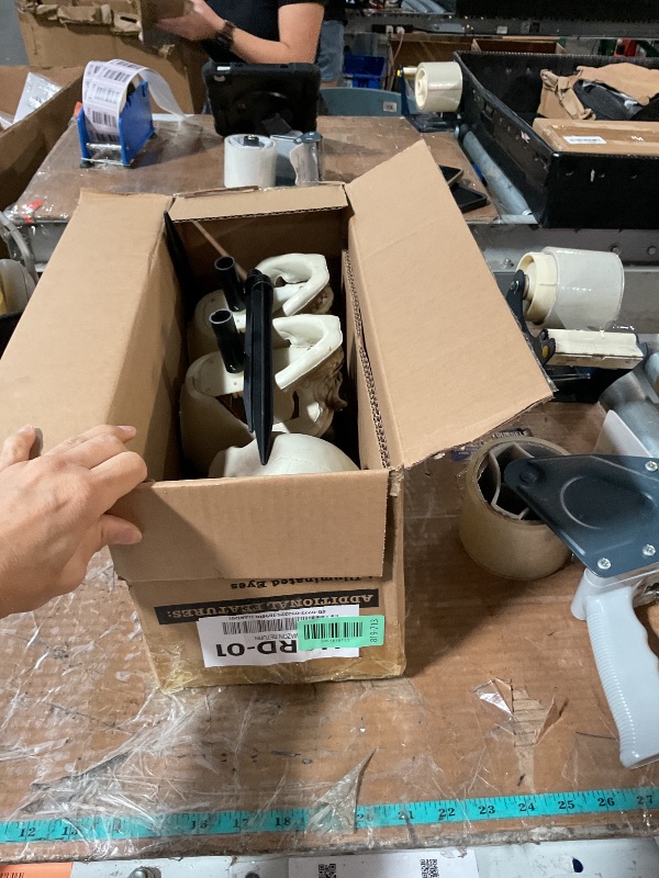 Photo 1 of *********************missing sensors*****************
Halloween Animatronics Skull Stakes Pathway Markers, Hanging Animated Decorations, Floating Scary Skeleton with Sound Activated, Talking, Light Up Eyes, Haunted Horror Prop for Indoor, Outdoor (3Pack)