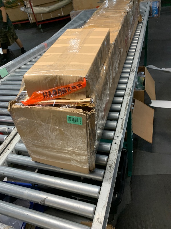 Photo 1 of ***PARTIAL SET BOX 2 OF 2 - PRICE ADJUSTED | TRUCK/TRAILER PICKUP ONLY*** Meridian Furniture VectorCream-K Vector Collection Modern | Contemporary Velvet Upholstered Bed, Custom Gold Metal Base and Polished Gold Metal Design, 97.5" W x 85.5" D x 68" H, Cr