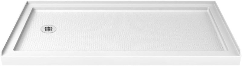 Photo 1 of ***TRUCK/TRAILER PICKUP ONLY*** DreamLine SlimLine 32 in. D x 60 in. W x 2 3/4 in. H Left Drain Single Threshold Shower Base in White, DLT-1132601
