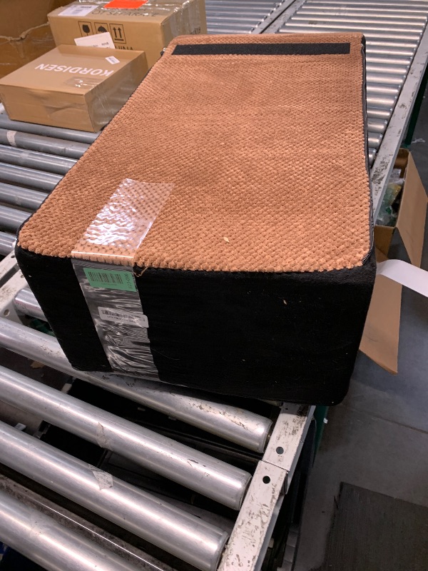 Photo 1 of ***PARTIAL SET MISSING TOP PIECE - PRICE ADJUSTED***  MALOROY Dog Steps for High Beds 30-32" H - 6-Step Dog Stairs for Small Dogs, 33D Foam Pet Steps for High Bed with Non-Slip Bottom and Washable Cover, Dogs Ramp for Bed Indoor, Brown