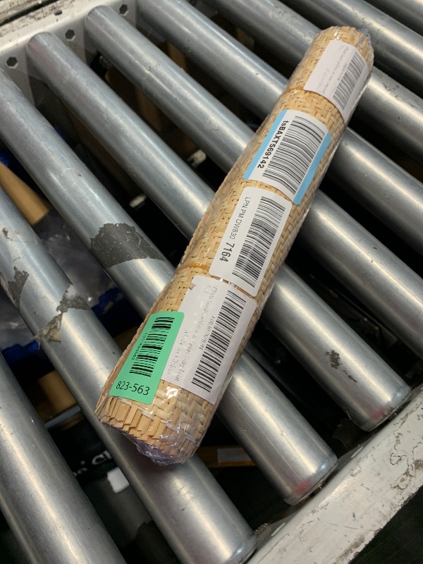 Photo 1 of 14"Width Natural Cane Webbing 3.3Ft, V Shape Rattan Webbing for Caning Projects, Woven Cane Roll for Furniture, Chair, Cabinet, Ceiling, Basket