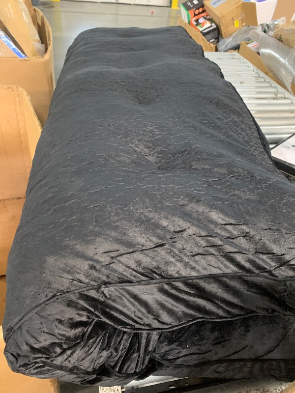 Photo 1 of (see all images) OGEMXU Futon Mattres Full Size 6",Flannel Floor Foldable for Adults,Floor Futon Mattress Bedroom,Living (Frame Not Included), 54 x 80,Black