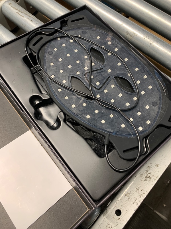 Photo 1 of (used and incomplete) EVFOFO Red Light Therapy Mask for Face, 7 Colors LED Face Mask Light Therapy At Home, Led Face Mask Light Therapy, Black