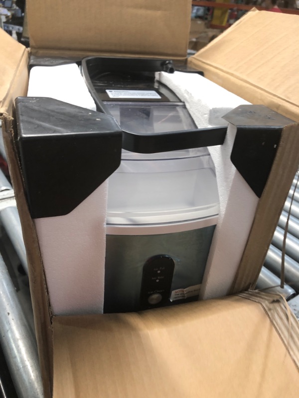 Photo 1 of (used)(see all images) EUHOMY Nugget Ice Maker Countertop with Handle, Ready in 6 Mins, 34lbs Per Day, Removable Top Cover