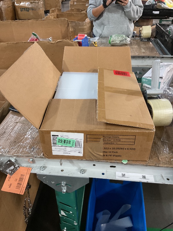 Photo 1 of ***(MINOR DAMAGE/ SEE NOTES)***12 Pack XX Large Shoe Organizer Storage Boxes for Closet, Modular Space Saving Shoe Boxes Clear Plastic Stackable Sneaker Containers Display Case with Lids, Black