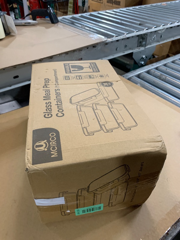 Photo 1 of ***(missing 1/ heavily used/ minor damage)***M MCIRCO [5-Packs, 36 Oz Glass Meal Prep Containers with Snap Locking Lids Glass Food Containers,Airtight Lunch Container,Microwave, Oven, Freezer and Dishwasher (4.5 Cup)