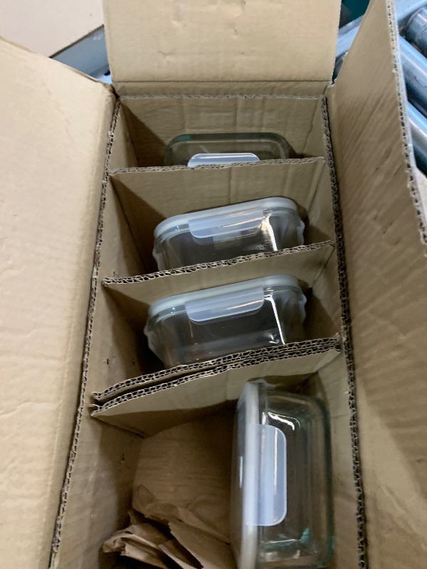 Photo 1 of ***(missing 1/ heavily used/ minor damage)***M MCIRCO [5-Packs, 36 Oz Glass Meal Prep Containers with Snap Locking Lids Glass Food Containers,Airtight Lunch Container,Microwave, Oven, Freezer and Dishwasher (4.5 Cup)