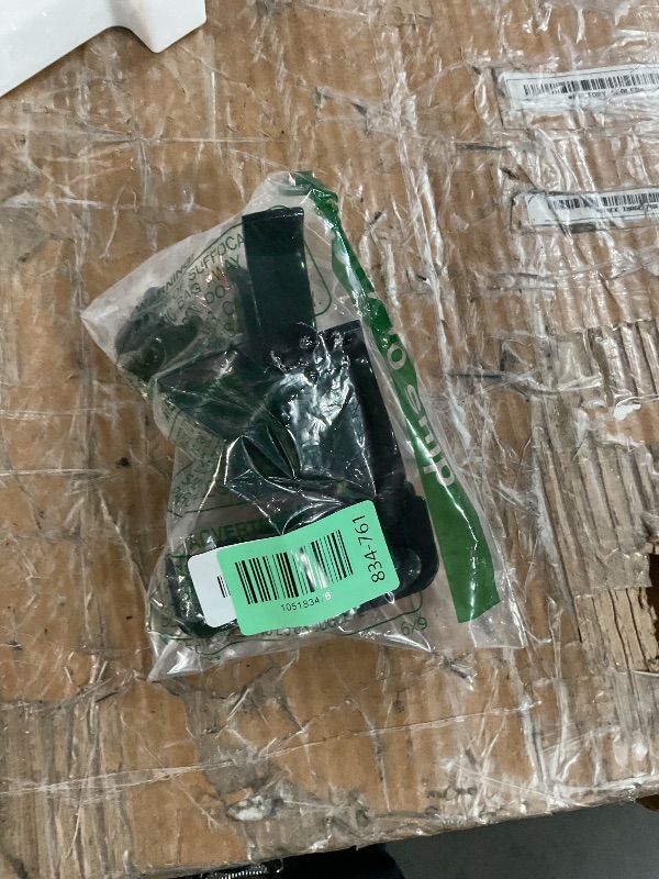 Photo 1 of [Pack of 2] 1-3/8" x 1-5/8" Gate Fork Latch, Black Coated Fence Latch Lock, Chain Link Fence Gate Latch with Padlock Hole, Bolts & Nuts Included