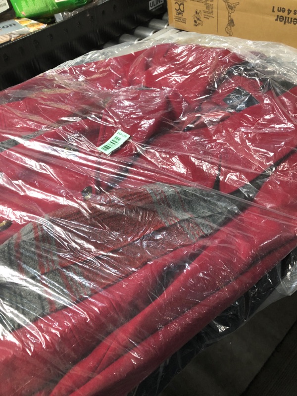 Photo 1 of ***Red***LONDON FOG womens Single-breasted Wool With Scarf Pea Coat, Black 2XL