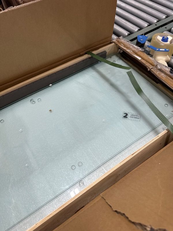 Photo 1 of ***PARTS ONLY***Zevemomo Tempered Glass Display Cabinet with Lights, 4-Tier Curio Cabinet with Glass Doors and Lock, Glass Display Case for Collectibles, for Living Room, Bedroom, Office, Black, Double Door