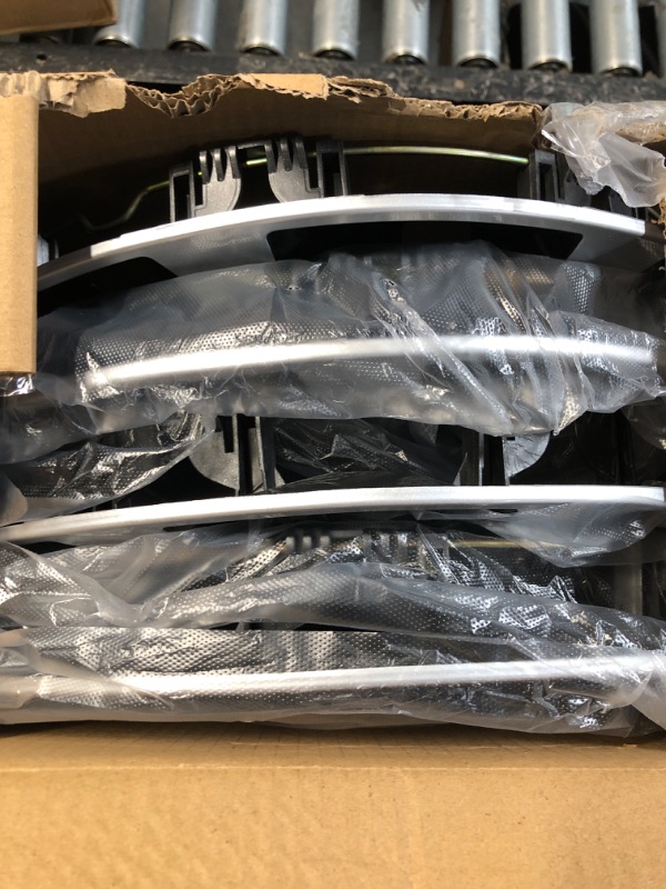 Photo 1 of (USED/FAIR) ABX Hubcaps,16 inch hubcaps Set of 4, Wheel Rim Cover ABS Material, Snap On Car Truck SUV Replacement, for Toyota Camry Nissan Mazda etc, Black & Silver