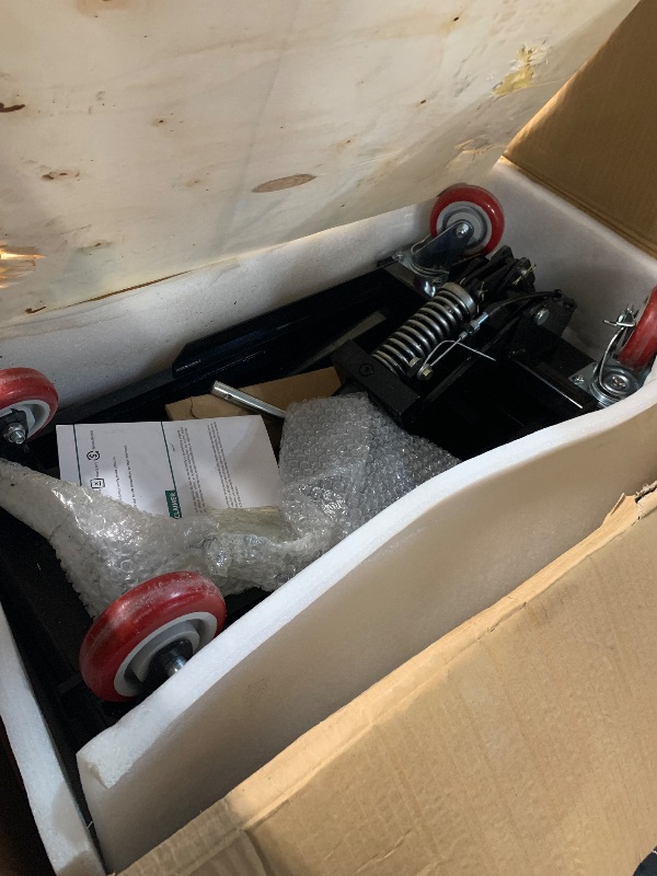 Photo 1 of **DAMAGED PARTS-PARTS ONLY**
Hydraulic Lift Table Cart, 330lbs Capacity 28.5" Lifting Height Hydraulic Table Cart, Single Scissor Lift with Non-Slip Pad for Material Handling and Transportation, Black