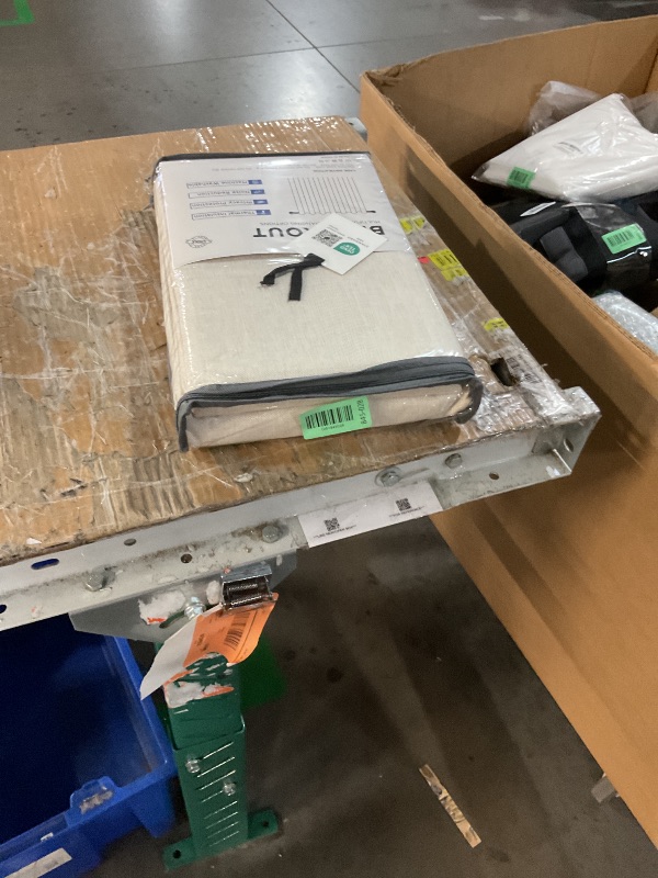 Photo 1 of (USED/FAIR) 100% Blackout Shield Linen Blackout Curtains for Bedroom 84 Inches Long, Back Tab/Rod Pocket Living Room Drapes, Thermal Insulated Blackout Curtains 2 Panels Set, 50" W x 84" L, Cream