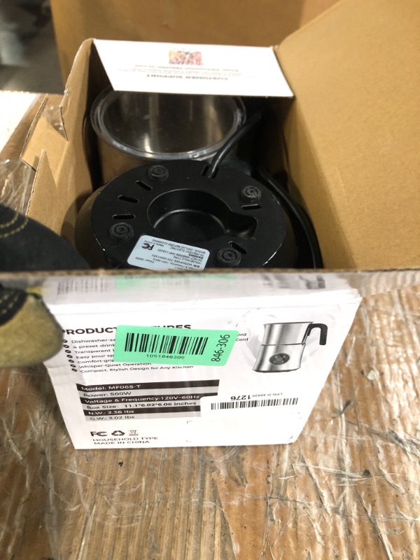 Photo 1 of (used)(missing frother) Milk Frother and Steamer, Large Capacity Detachable Electric Milk Frother