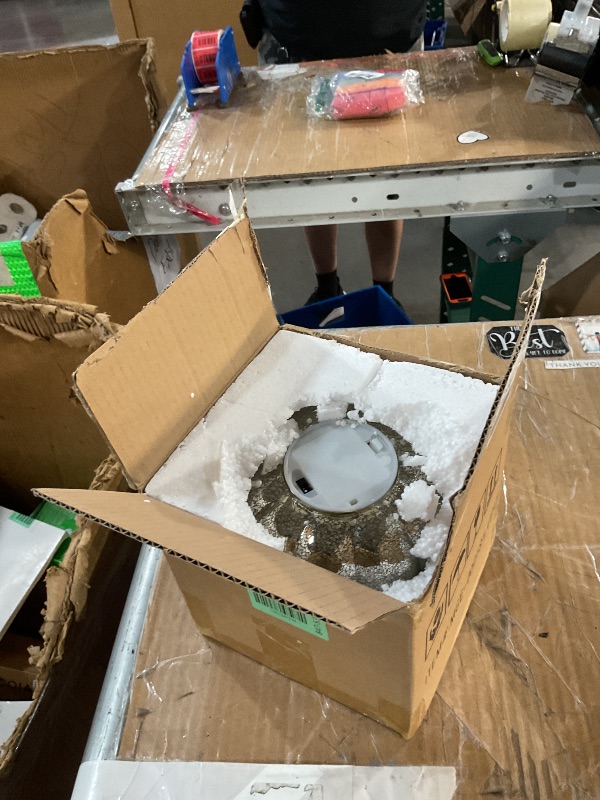 Photo 1 of ***(PARTS ONLY/ MAJOR DAMAGE/ NON FUNCTIONAL)***Fall Decor-Fall Decorations for Home Mercury Glass Pumpkin Light with Timer,Battery Operated Led Pumpkin Light,Ideal for Halloween Decoration, Thanksgiving Rustic Decor, Xmas Décor (Silver2)