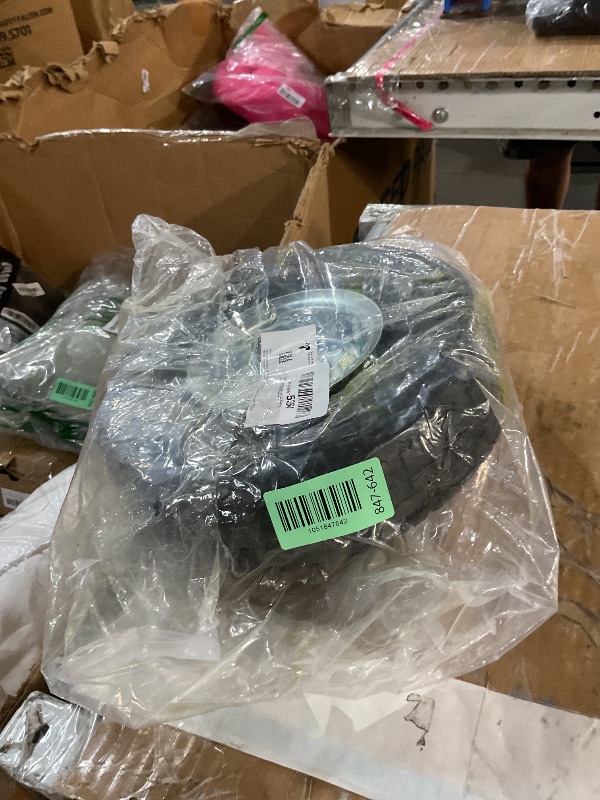 Photo 1 of (SINGLE) (BAGGED) AR-PRO (2 Pack) 4.10/3.50-4 Tire and Wheel, Replacement Pneumatic Tires 10-Inch Wheel with 5/8" Bearings and 2.2" Offset Hub, Compatible with Hand Truck, Wheelbarrow, Wagon, Gorilla Carts