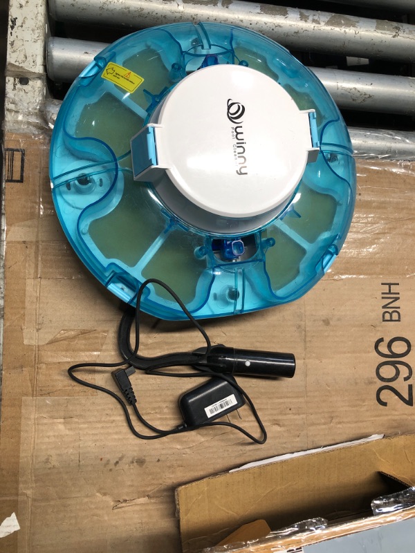 Photo 1 of (2025 Upgrade) Cordless Robotic Pool Cleaner, Lasts 75 Min, Automatic Vacuum for Above-Ground Pools up to 645 Sq.ft,Portable, Self-Parking,Light Blue