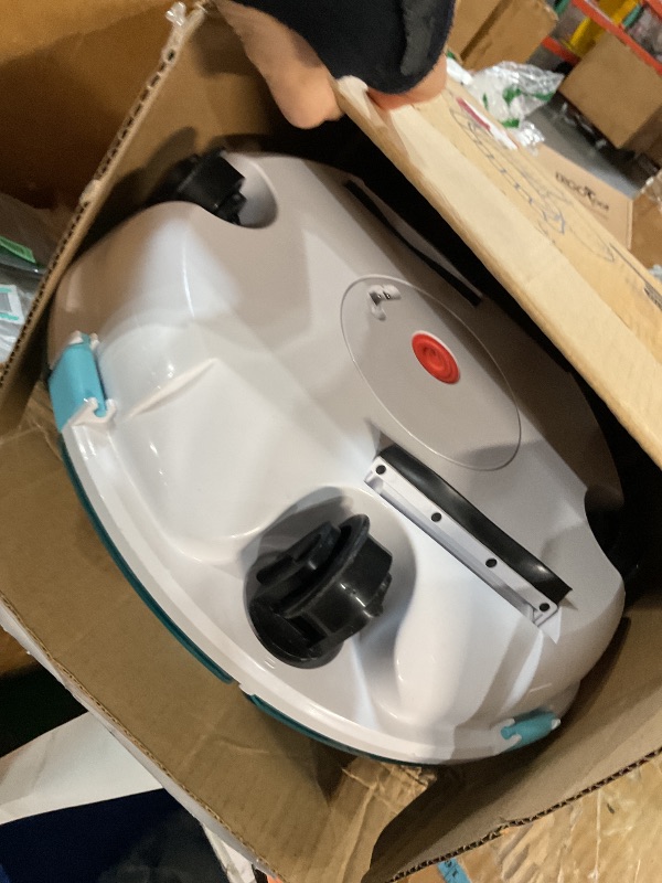 Photo 1 of (2025 Upgrade) Cordless Robotic Pool Cleaner, Lasts 75 Min, Automatic Vacuum for Above-Ground Pools up to 645 Sq.ft,Portable, Self-Parking,Light Blue