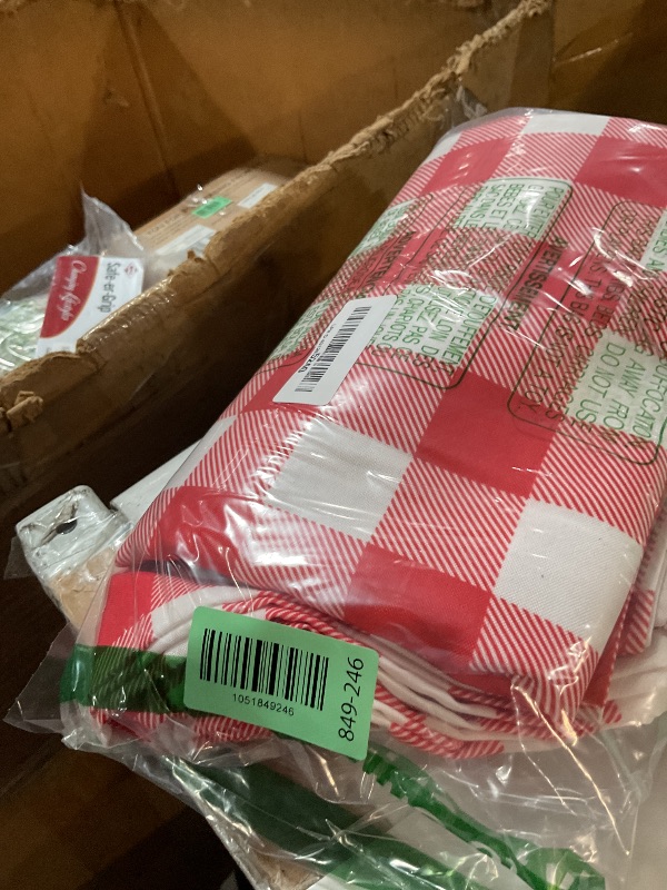 Photo 1 of Essifunia Waterproof Checkered Tablecloth Fabric - Rectangle 58x84 Inch Classic Gingham Buffalo Plaid Table Cloth for Indoor/Outdoor Use - Washable Table Cover for Kitchen, BBQs, and Parties