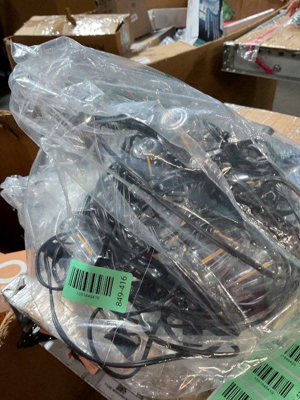 Photo 1 of (missing light bulbs) Brightever LED Outdoor String Lights 100FT Patio Lights with 52 Shatterproof ST38 Vintage Edison Bulbs, Outside Hanging Light Waterproof