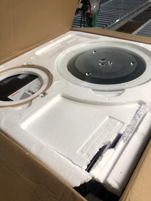 Photo 1 of ***(PARTS ONLY/ MAJOR DAMAGE/ NON FUNCTIONAL)***TOSHIBA ML-EM45PIT(SS) Countertop Microwave Oven with Inverter Technology, Kitchen Essentials, Smart Sensor, Auto Defrost, 1.6 Cu.ft, 13.6" Removable Turntable, 33lb.&1250W, Stainless Steel