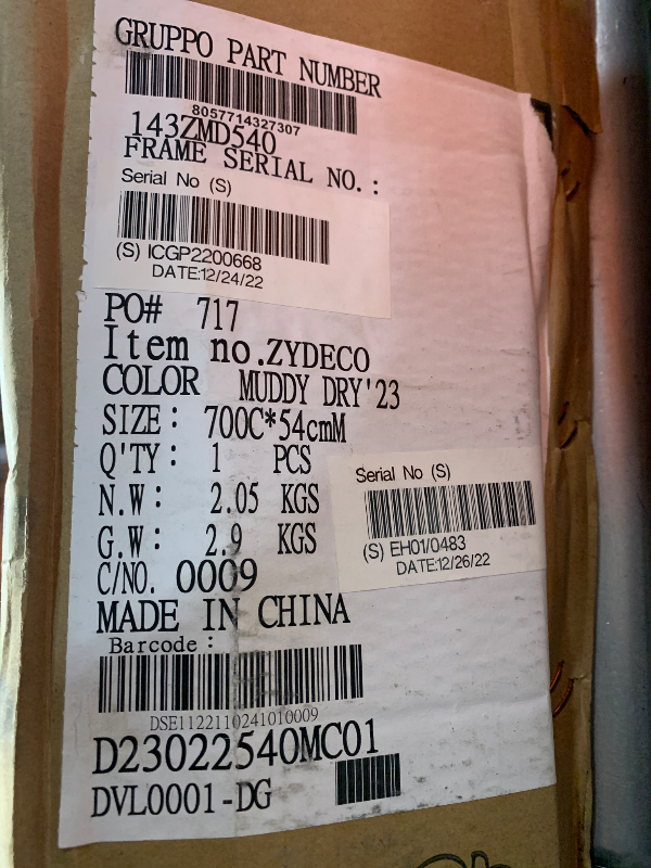 Photo 1 of ***REFERENCE CLERK NOTES FOR BIKE FRAME INFORMATION*** Cinelli ZYDECO FRAMESET MUDDY DRY COLOR