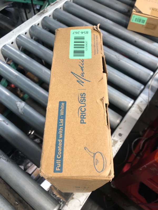 Photo 1 of PRICUSIS Nonstick Ceramic Frying Pan with Lid, 8/10 Inch Skillet with Stay Cool Handle, Fully Coated, 100% Dishwasher Safe, Oven Safe, PTFE PFAS & PFOA Free (8 Inch, Coconut White