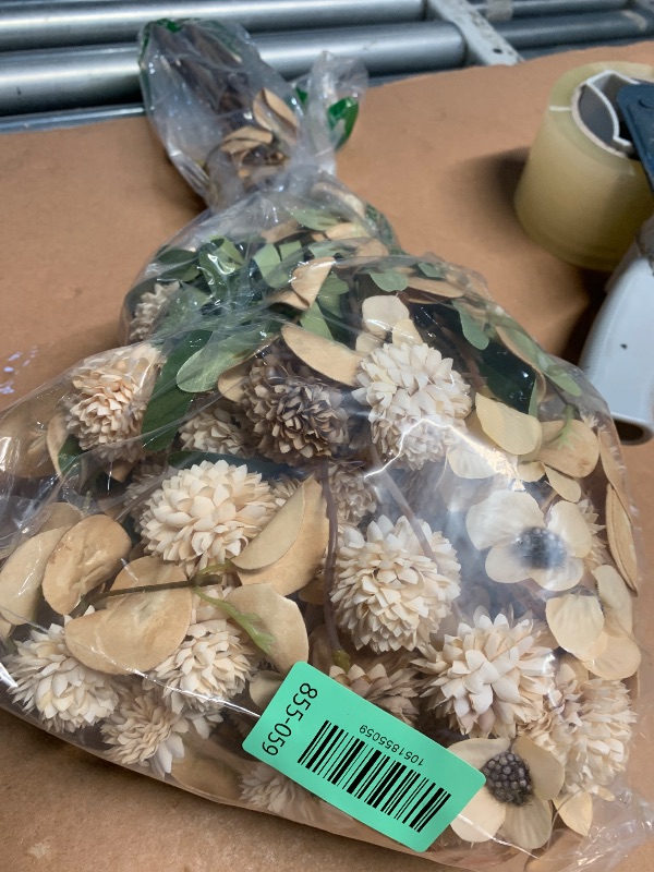 Photo 1 of (bagged) (partial set) (used/fair) Artificial Fall Flowers Faux Mum Flowers - 14pcs Realistic Chrysanthemum Flower, Silk Fall Kiku Blooms Flower Bulk with Eucalyptus Stems for DIY Bouquets, Wedding Centerpieces, Floral Arrangements