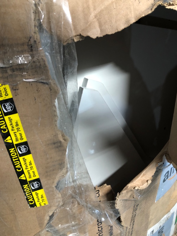 Photo 1 of ***Missing instructions and minor damage***
SauderMicrowave/Kitchen Cart, Soft White Finish