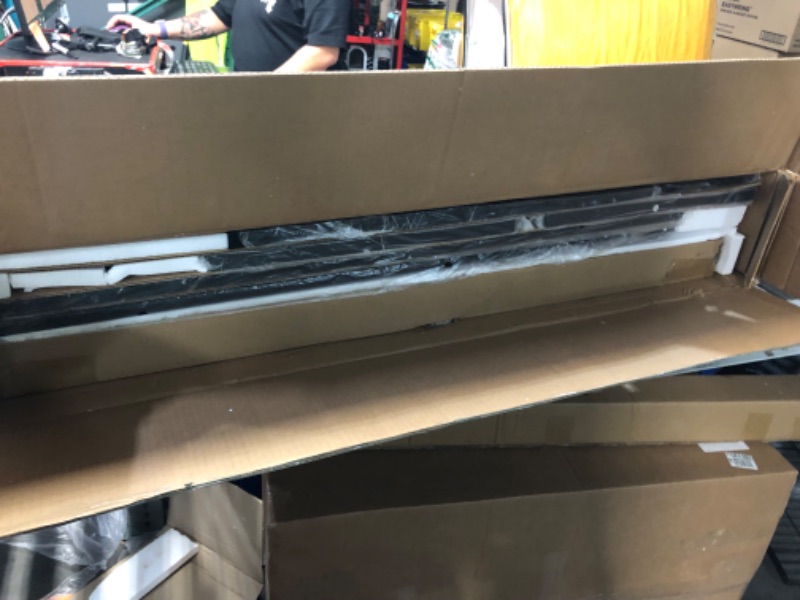 Photo 1 of **UNKNOWN IF ANY MISSING PIECES**KEIKI Twin Size Metal Loft Bed Frame with Convertible Staircase, Built-in Storage Shelves & Wardrobe, Loft Bed with Solid Slats & Guardrail, No Box Spring Required, Easy Assembly, for Bedroom, Black