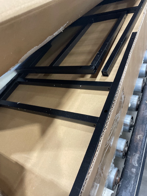 Photo 1 of **UNKNOWN IF ANY MISSING PIECES**KEIKI Twin Size Metal Loft Bed Frame with Convertible Staircase, Built-in Storage Shelves & Wardrobe, Loft Bed with Solid Slats & Guardrail, No Box Spring Required, Easy Assembly, for Bedroom, Black