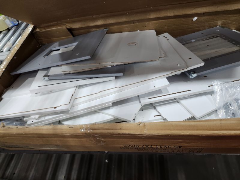 Photo 1 of **************FOR PARTS ONLY-MISSING PIECES*****************
Play Kitchen for Kids, Wooden Play Kitchen with Toy Storage System, 21pcs Accessories Included, Oven Faucet, Microwave, Ice Maker, BBQ, with Lights & Sounds Kitchen Playset Gift for Ages 3+