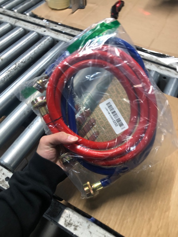Photo 1 of 6FT Washer Water Line/Rubber Washing Machine Hoses 6FT,Universal Washing Machine Hose/Washer Water Line for Hot and Cold Water Washer Hoses (2 Packs) with 3/4" Connection Water Supply Lines-by MIFLUS