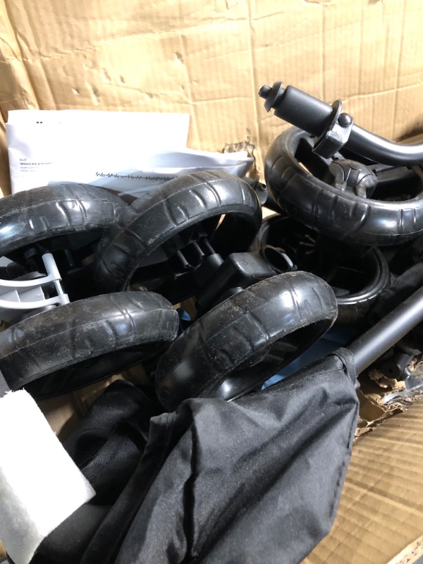 Photo 1 of ***(USED/ UNKNOWN IF MISSING PARTS)***Ingenuity 3D Mini Convenience Stroller – Lightweight Stroller with Compact Fold, Multi-Position Recline, Canopy with Pop Out Sun Visor – Umbrella Stroller for Travel & More, Blue/Black