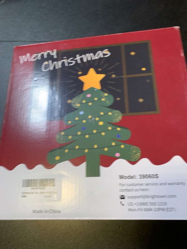 Photo 1 of Brightown Christmas Tree Topper Star Lighted Gold 3D Hollow Glitter Sequin Built-in 10 Bulbs Golden Christmas Tree Star Topper Lighted Plug in Vintage Indoor Xmas Decorations Holiday Decor White Base