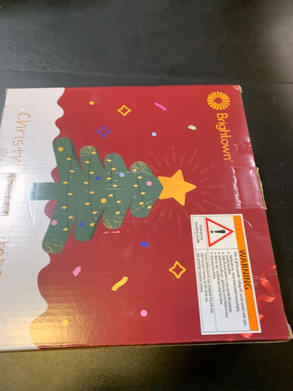 Photo 1 of Brightown Christmas Tree Topper Star Lighted Gold 3D Hollow Glitter Sequin Built-in 10 Bulbs Golden Christmas Tree Star Topper Lighted Plug in Vintage Indoor Xmas Decorations Holiday Decor White Base