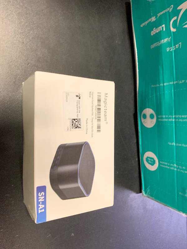 Photo 1 of Magicteam White Noise Machine with 20 Non Looping Natural Soothing Sounds Memory Function 32 Levels of Volume Powered by AC or USB and Sleep Sound Timer Therapy for Baby Kids Adults Black