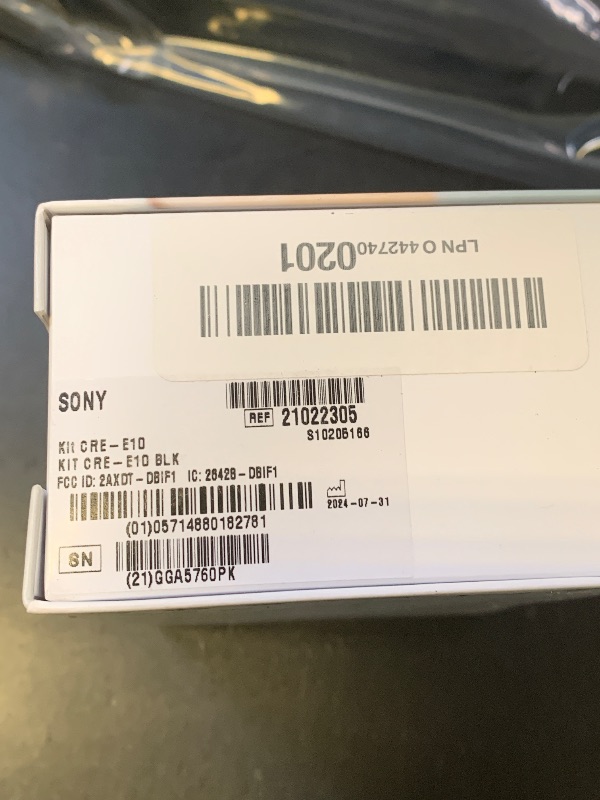 Photo 1 of Sony CRE-E10 Self-Fitting OTC Hearing Aids for Mild to Moderate Hearing Loss, Prescription-Grade Sound Quality, Comfortable Earbud Design, Bluetooth Enabled for iOS, and Rechargeable Battery, Black